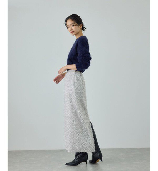 ROPE「カットジャガードIラインタイトスカート/イージーケア」|スカート|
