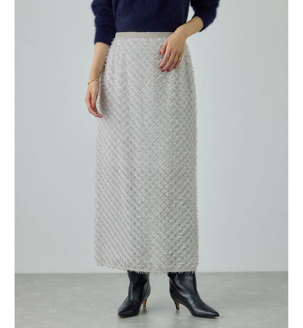 ROPE「カットジャガードIラインタイトスカート/イージーケア」|スカート|