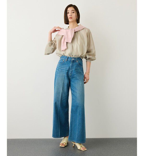 ROPE「キュプラシルクボリュームスリーブブラウス/イージーケア」|シャツ・ブラウス|