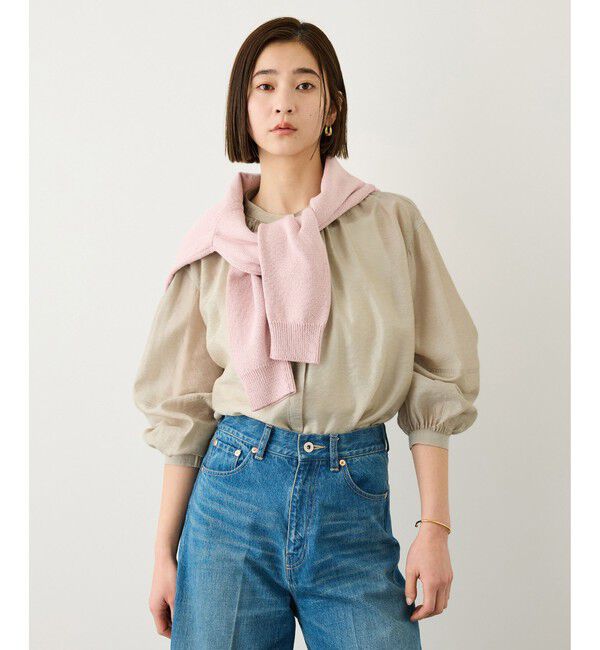 ROPE「キュプラシルクボリュームスリーブブラウス/イージーケア」|シャツ・ブラウス|