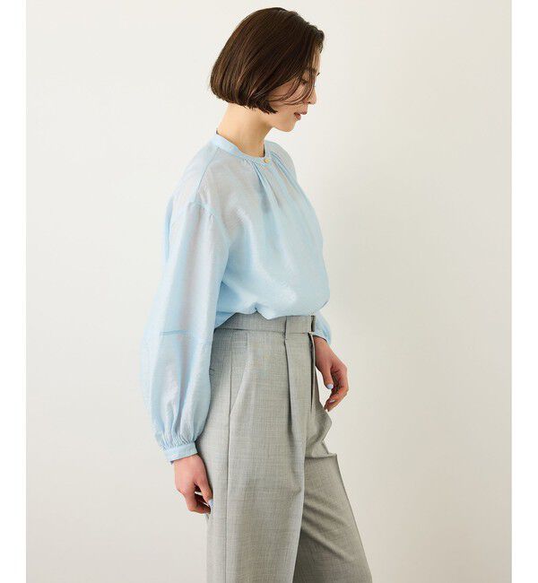 ROPE「キュプラシルクボリュームスリーブブラウス/イージーケア」|シャツ・ブラウス|