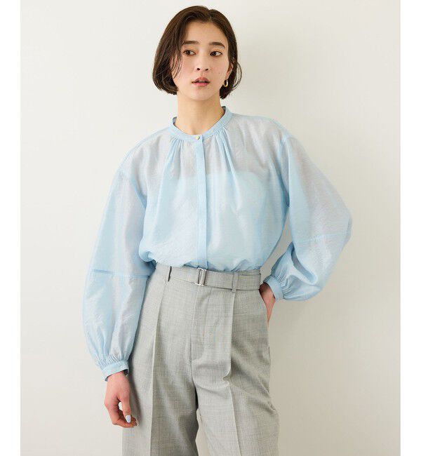 ROPE「キュプラシルクボリュームスリーブブラウス/イージーケア」|シャツ・ブラウス|
