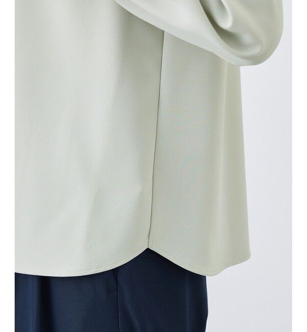 Rope&rsquo;Picnic「ジョーゼット配色ボウタイ風ブラウス/セレモニー・通勤対応」|シャツ・ブラウス|