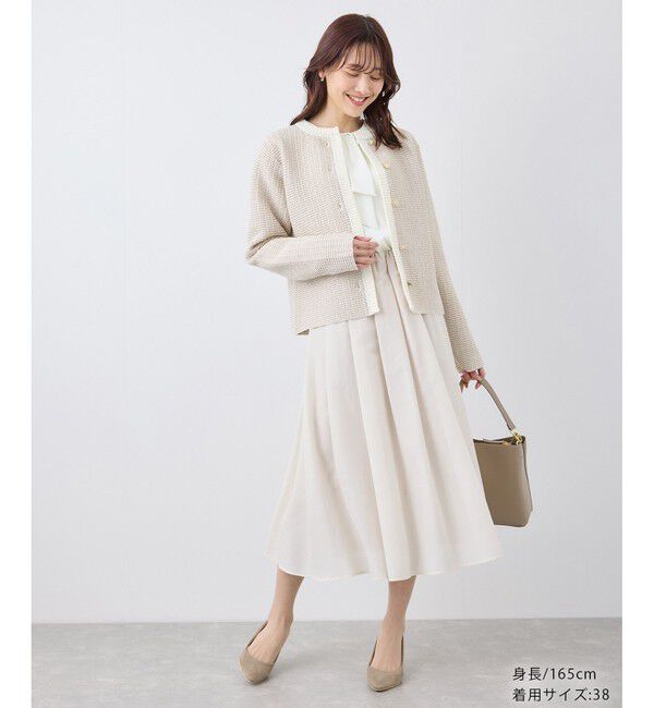 Rope&rsquo;Picnic「ジョーゼット配色ボウタイ風ブラウス/セレモニー・通勤対応」|シャツ・ブラウス|