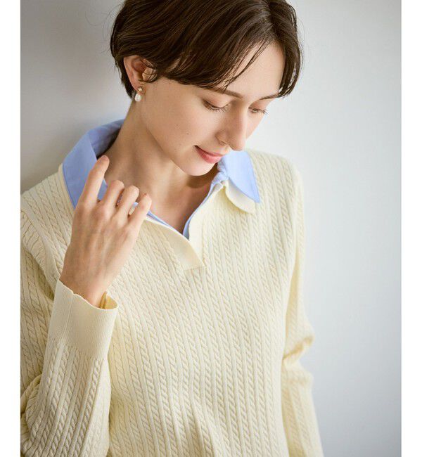 Rope&rsquo;Picnic「ダブルカラーミニケーブルニット」|ニット・セーター|キナリ(16)