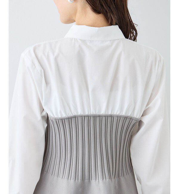 Rope&rsquo;Picnic「シャツドッキングペプラムニット」|シャツ・ブラウス|