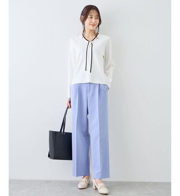 Rope&rsquo;Picnic「配色リボンパールニット」|ニット・セーター|