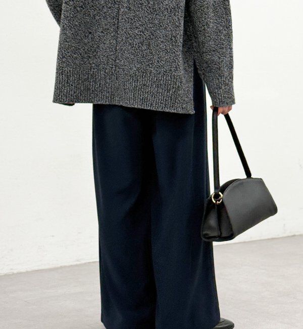  「【ウォッシャブル】【シーズンレスで使える】タックワイドスラックス」|チノ|