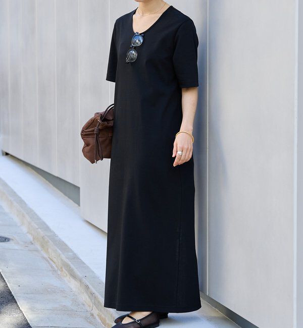 「予約【接触冷感・紫外線防止素材】ゴブソデカットソーワンピース」|ワンピース|
