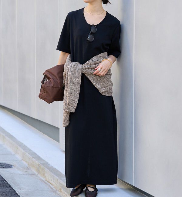  「予約【接触冷感・紫外線防止素材】ゴブソデカットソーワンピース」|ワンピース|