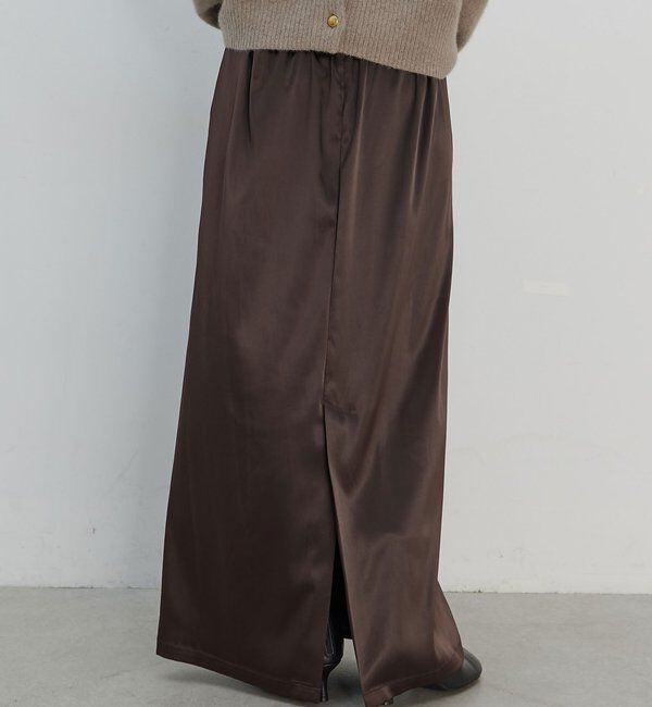  「【ルミネ限定カラー】【手洗い可能】ストレッチサテンタイトスカート」|スカート|