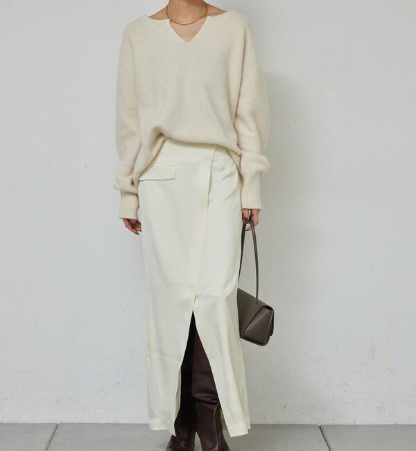  「アセテートツイルスカート」|スカート|