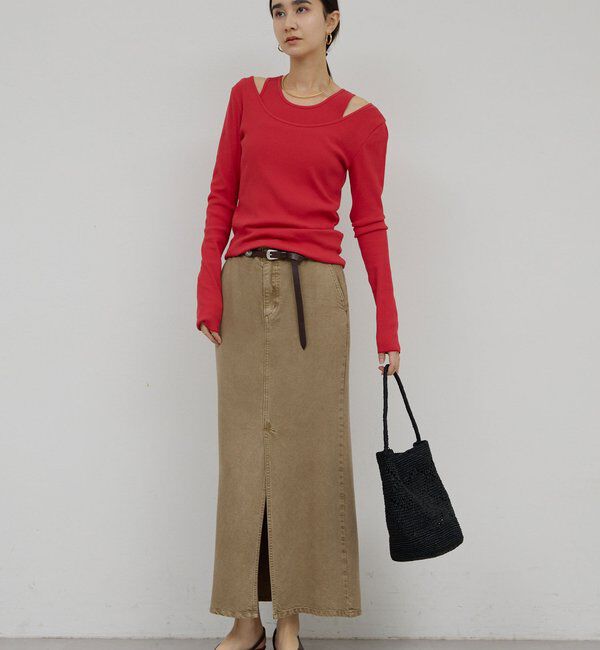  「【前後2WAY】ハイツイストリブロンTee」|Tシャツ・カットソー|