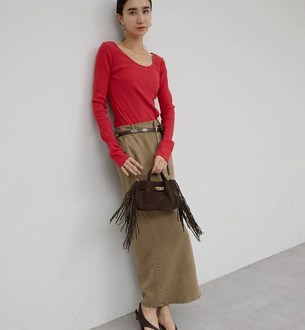  「【前後2WAY】ハイツイストリブロンTee」|Tシャツ・カットソー|