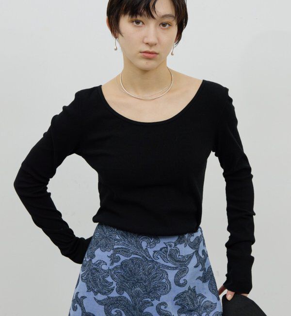  「【前後2WAY】ハイツイストリブロンTee」|Tシャツ・カットソー|