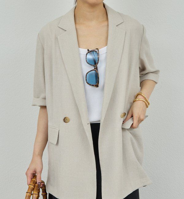  「【2サイズ展開】【大人気アイテムが今年も登場】ハーフスリーブジャケット」|テーラードジャケット|