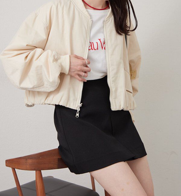  「サテンショートブルゾン」|ブルゾン・スタジャン|