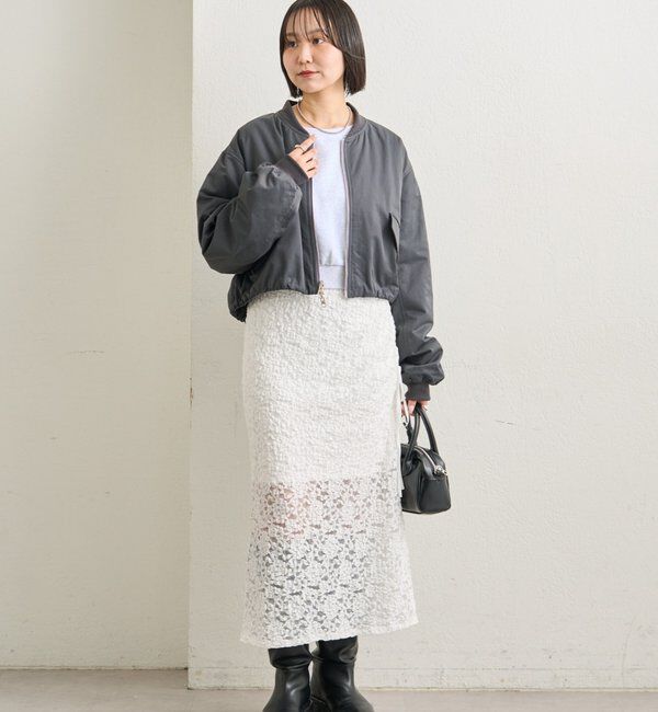  「サテンショートブルゾン」|ブルゾン・スタジャン|