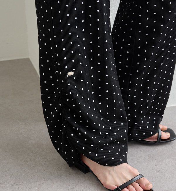  「裾ギャザーリブパンツ」|チノ|