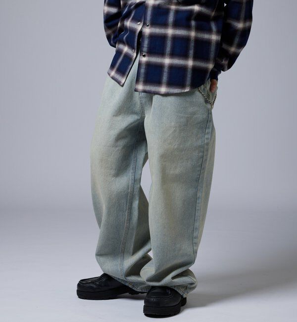  「【KOOKY&rsquo;N】ヴィンテージライクブラストバギーデニム」|デニム|サックスブルー