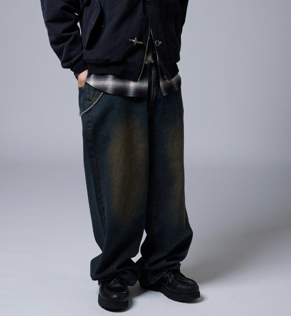  「【KOOKY&rsquo;N】ヴィンテージライクブラストバギーデニム」|デニム|