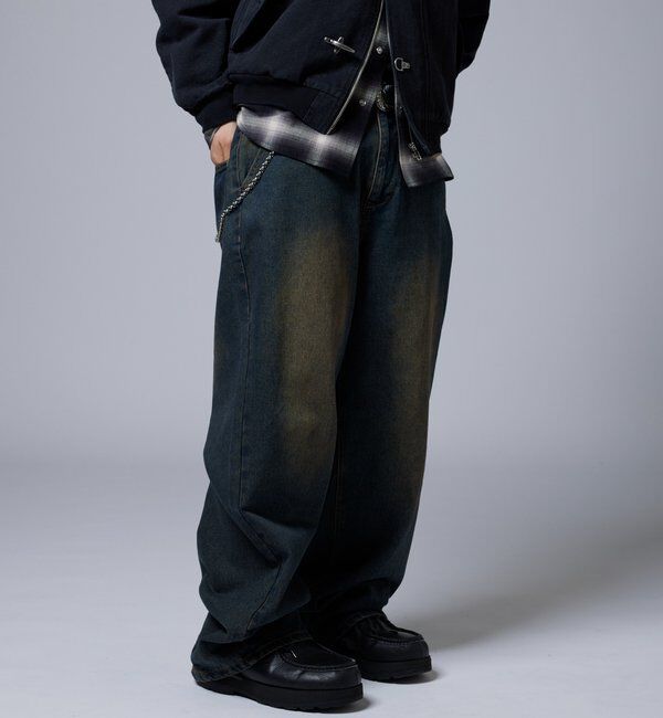  「【KOOKY&rsquo;N】ヴィンテージライクブラストバギーデニム」|デニム|