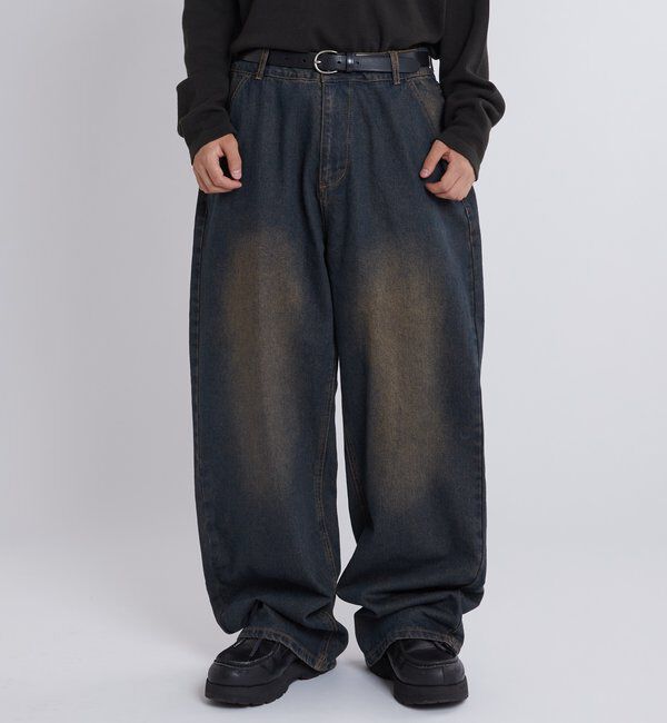  「【KOOKY&rsquo;N】ヴィンテージライクブラストバギーデニム」|デニム|