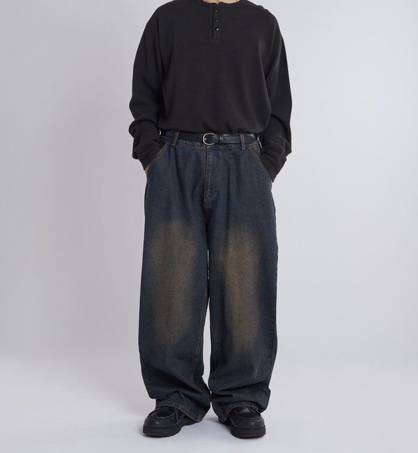  「【KOOKY&rsquo;N】ヴィンテージライクブラストバギーデニム」|デニム|