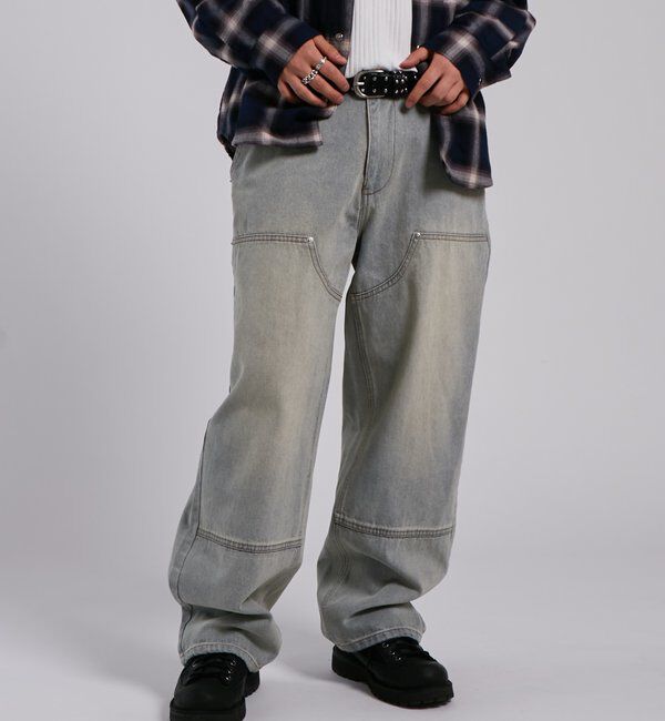  「KOOKY'Nダブルニー切り替えデニム」|デニム|