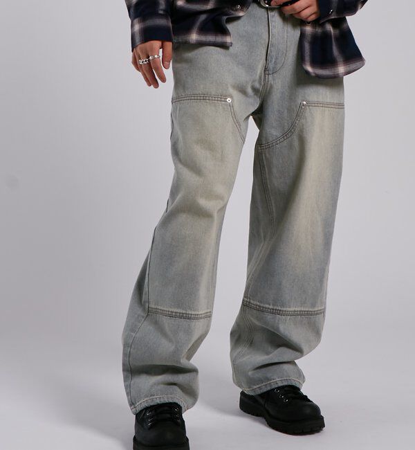  「KOOKY'Nダブルニー切り替えデニム」|デニム|