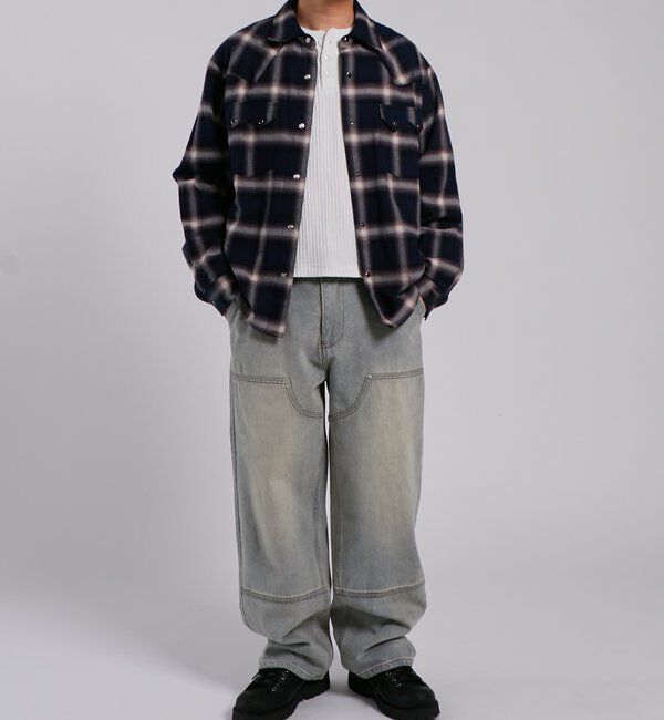  「KOOKY'Nダブルニー切り替えデニム」|デニム|