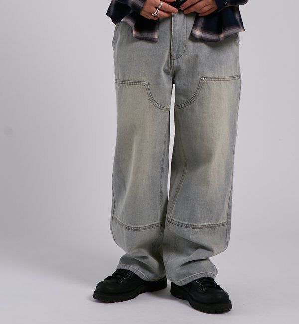  「KOOKY'Nダブルニー切り替えデニム」|デニム|