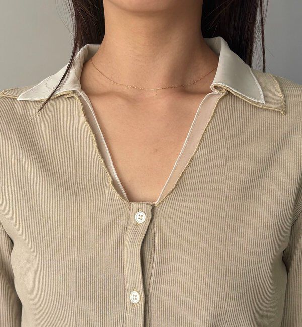  「【サスティナブル】〈C.L〉シアーレイヤードリブロンT」|Tシャツ・カットソー|