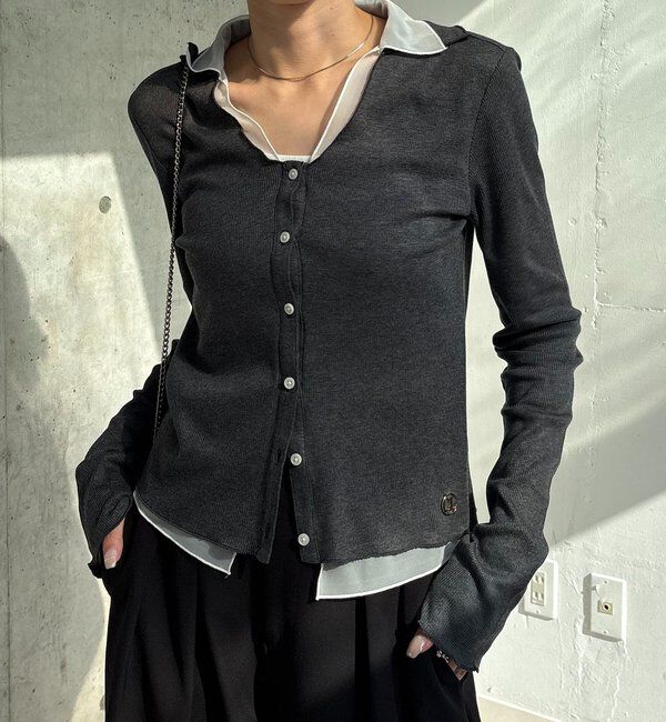  「【サスティナブル】〈C.L〉シアーレイヤードリブロンT」|Tシャツ・カットソー|