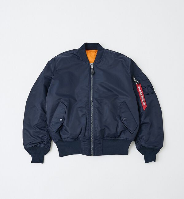 ABAHOUSE「【Alpha Industries（アルファ インダストリーズ）】MA-1 FL」|ブルゾン・スタジャン|ネイビー