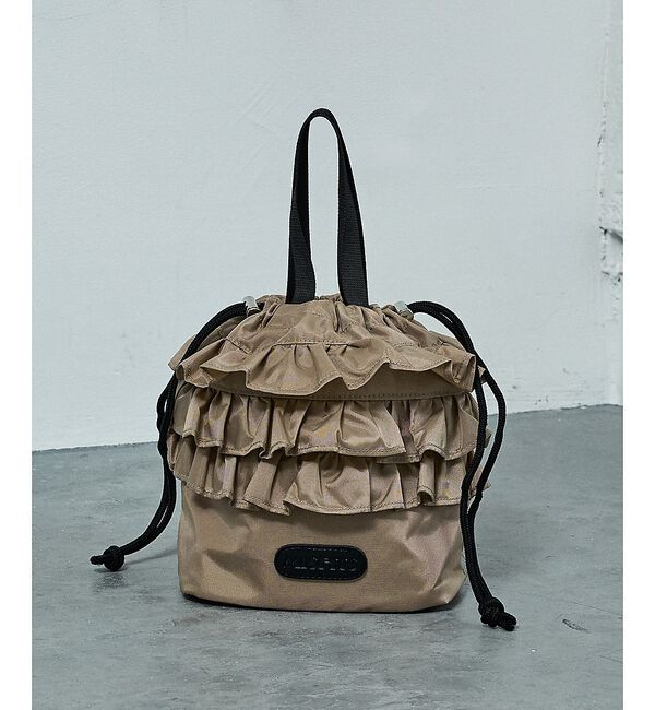 NOMINE「【MISFITS】2WAYフリル 巾着 トートバッグ」|トートバッグ|グレージュ