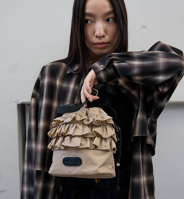 NOMINE「【MISFITS】2WAYフリル 巾着 トートバッグ」|トートバッグ|