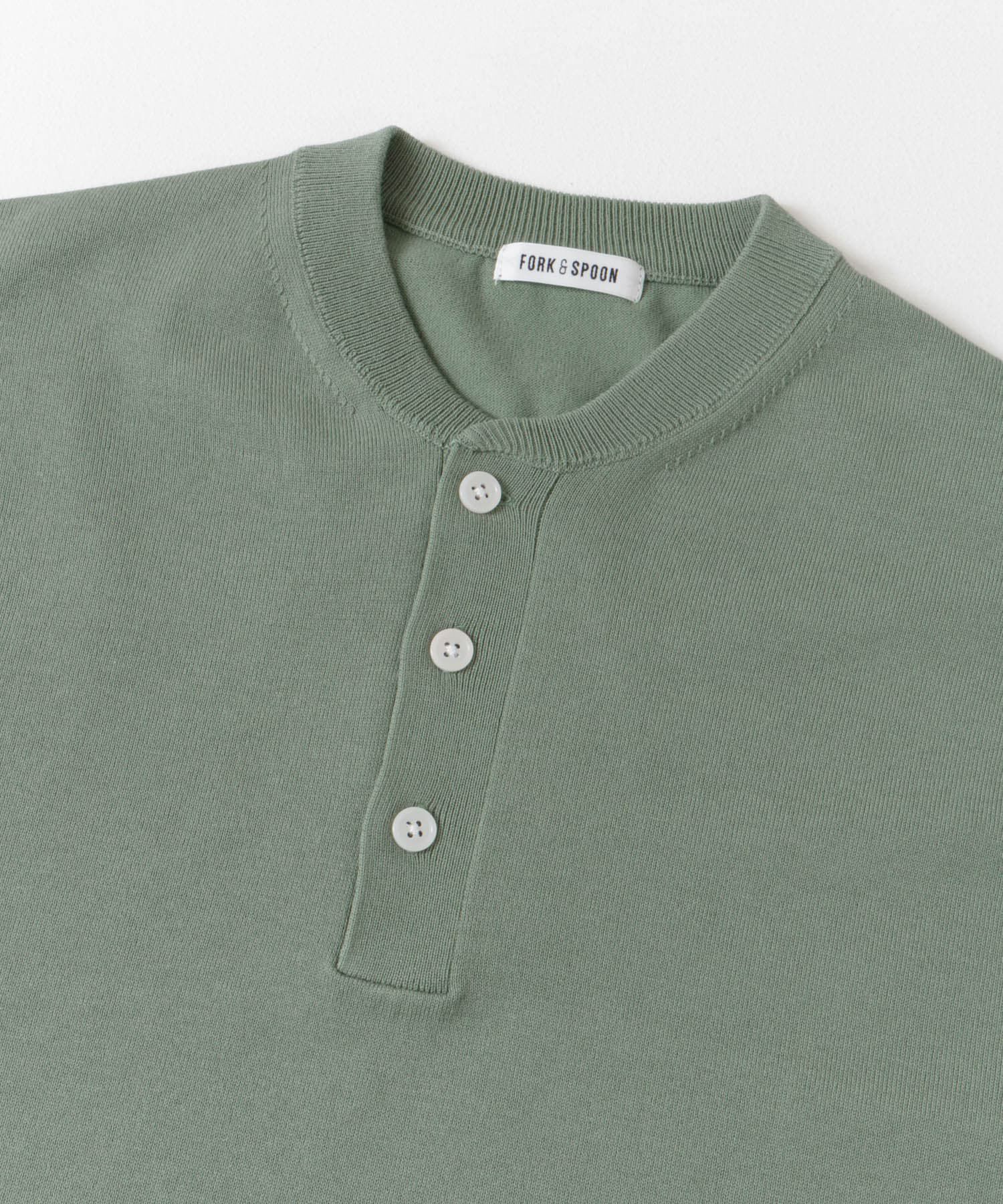 URBAN RESEARCH DOORS「FORK&SPOON　ヘンリーネックニットTシャツ」|ニット・セーター|