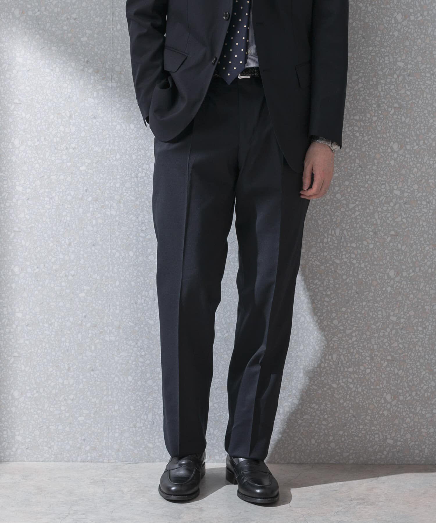 URBAN RESEARCH DOORS「LIFE STYLE TAILOR　ウォッシャブルストレッチパンツ」|スラックス|ネイビー