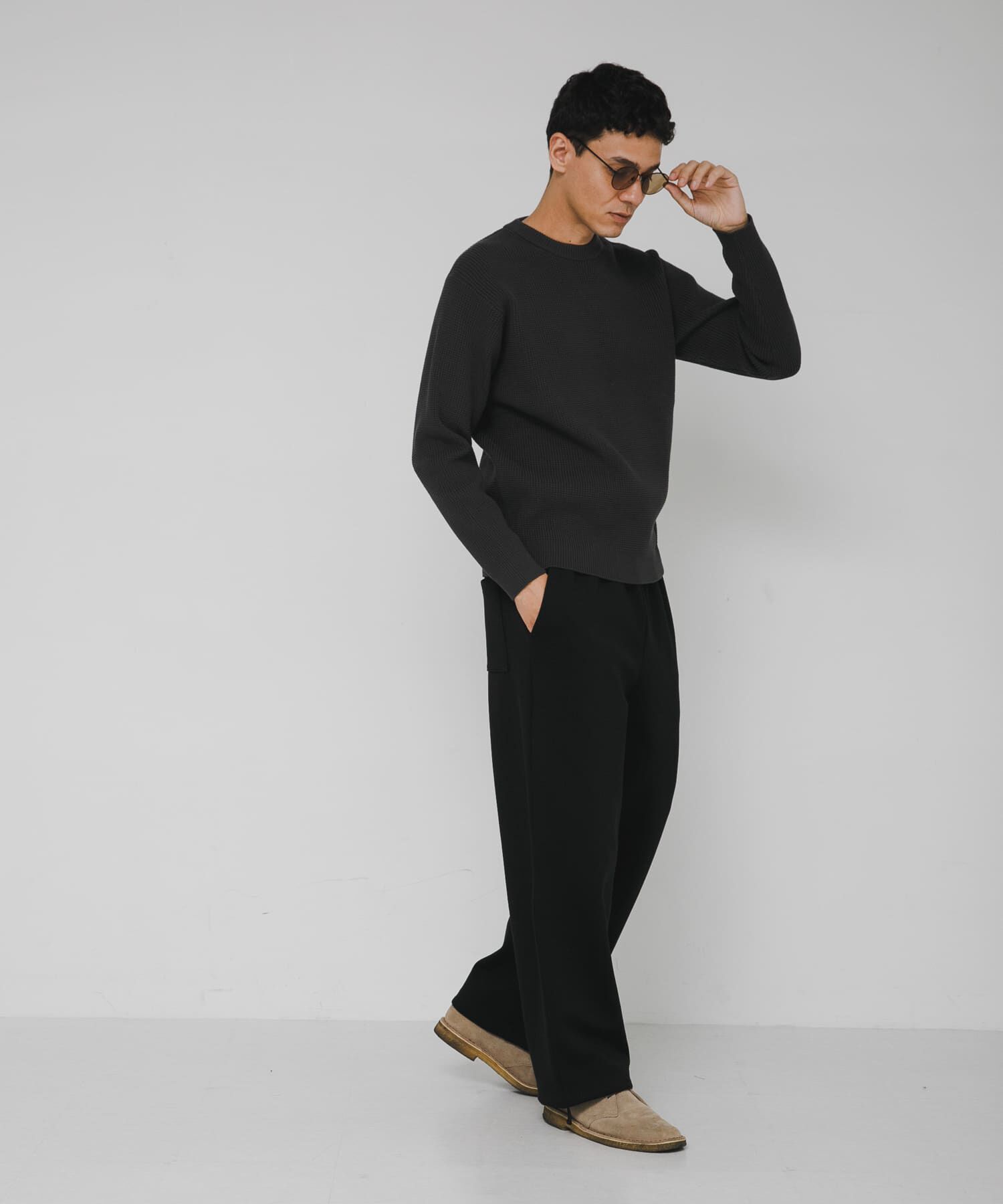 Sonny Label 「ウォッシャブルワッフルニットプルオーバー」|ニット・セーター|