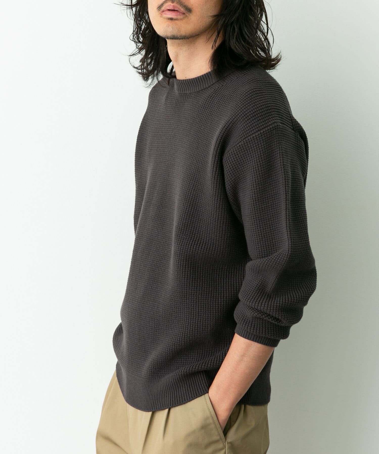 Sonny Label 「ウォッシャブルワッフルニットプルオーバー」|ニット・セーター|