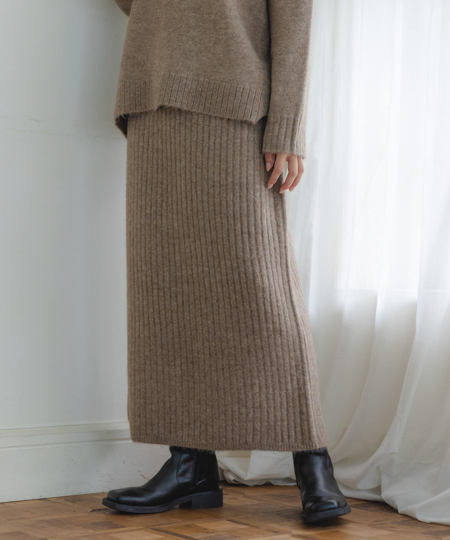 WEB限定』モックネックニット×スカートセットアップ（Sonny Label