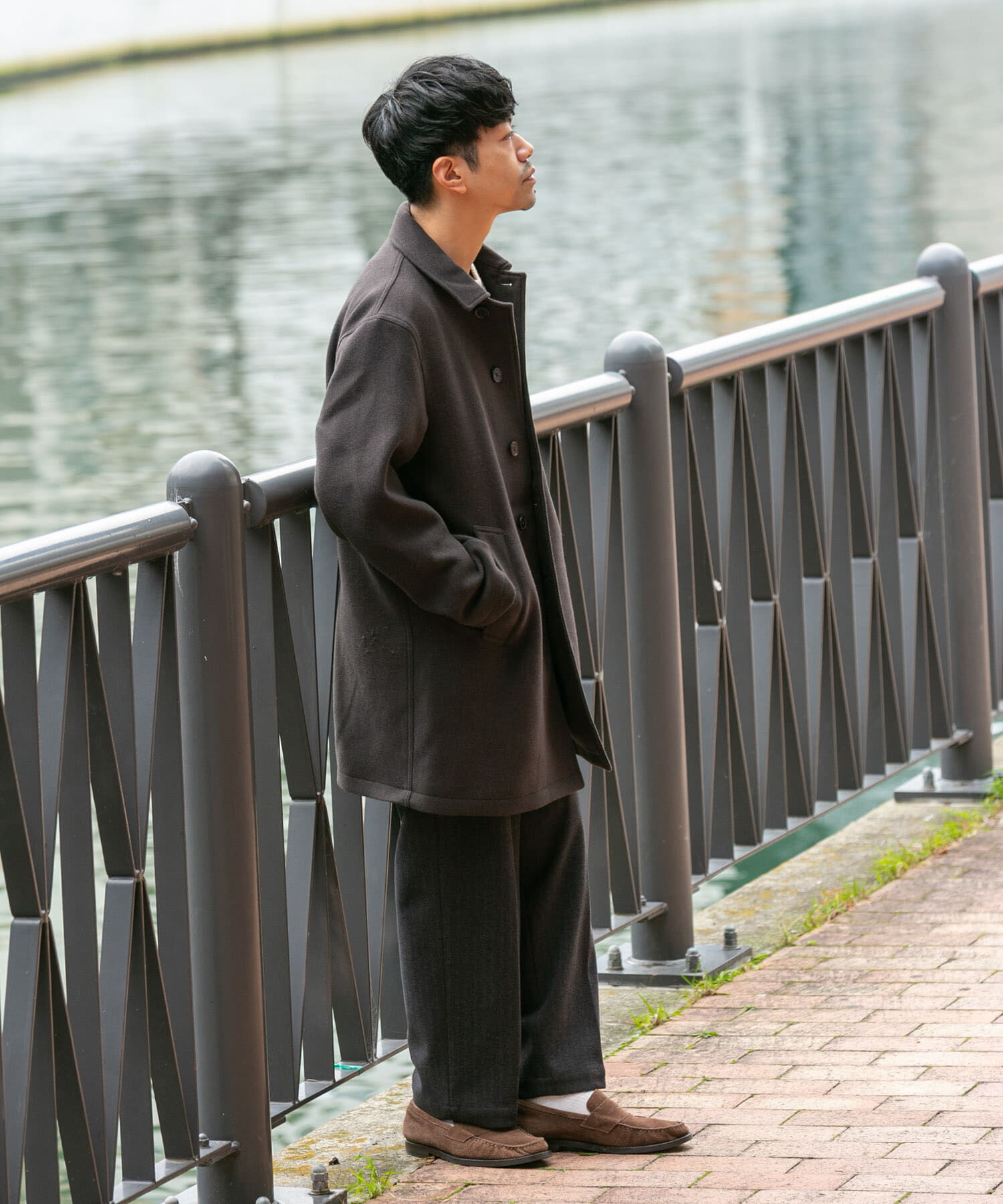 URBAN RESEARCH ROSSO「『XLサイズあり』light meltonステンカラーコート」|ステンカラーコート|