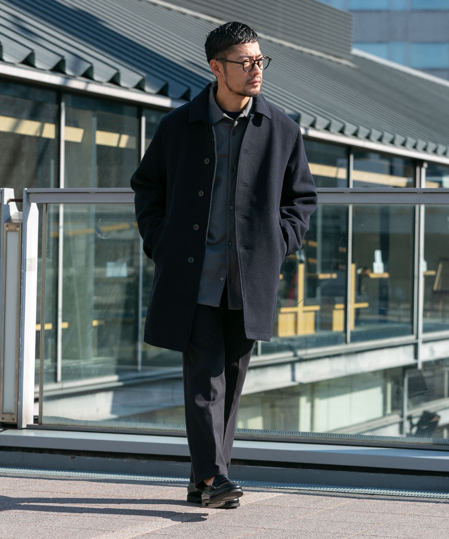 URBAN RESEARCH ROSSO「『XLサイズあり』light meltonステンカラーコート」|ステンカラーコート|