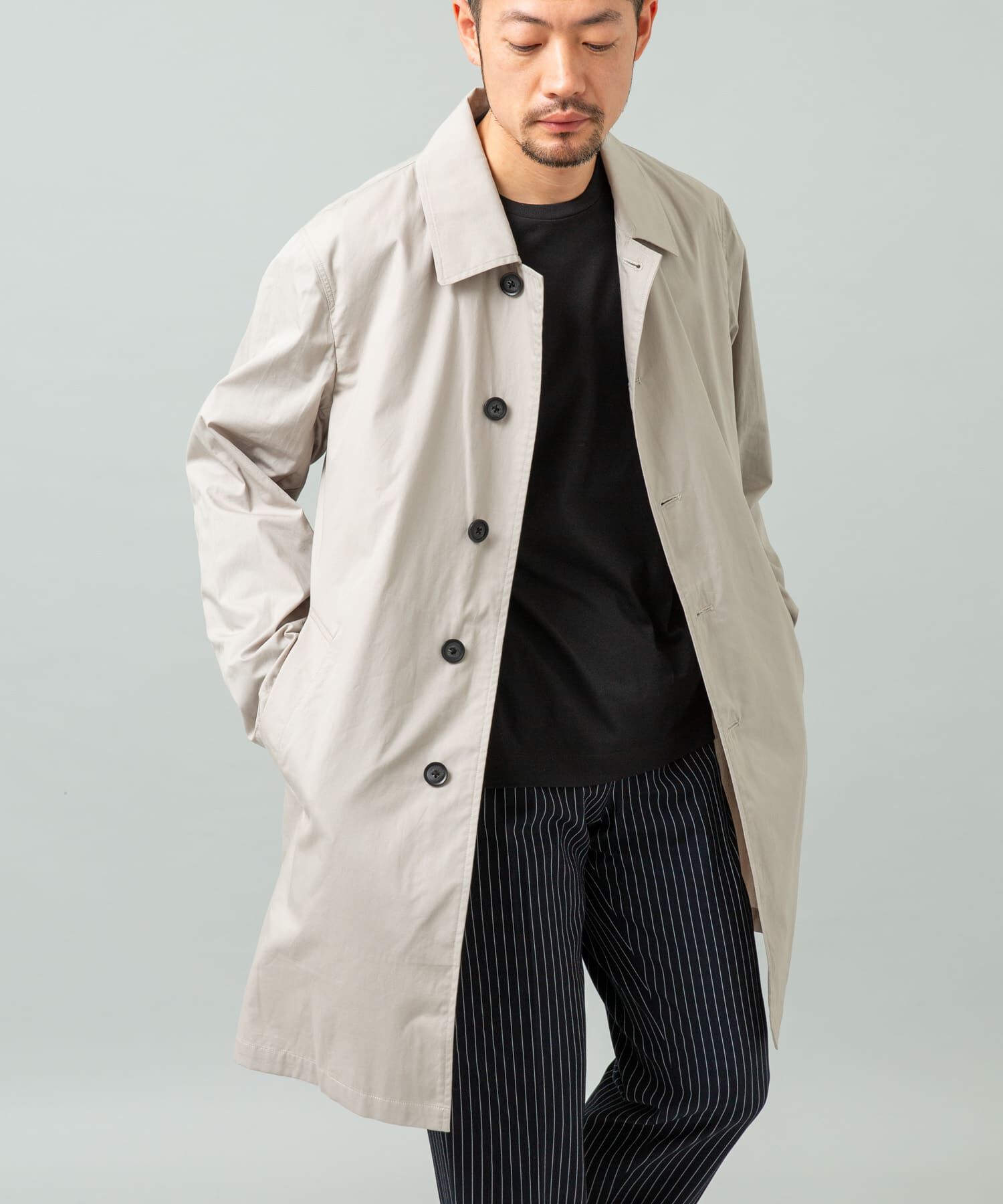 URBAN RESEARCH ROSSO「『撥水』タイプライタースプリングコート」|ステンカラーコート|