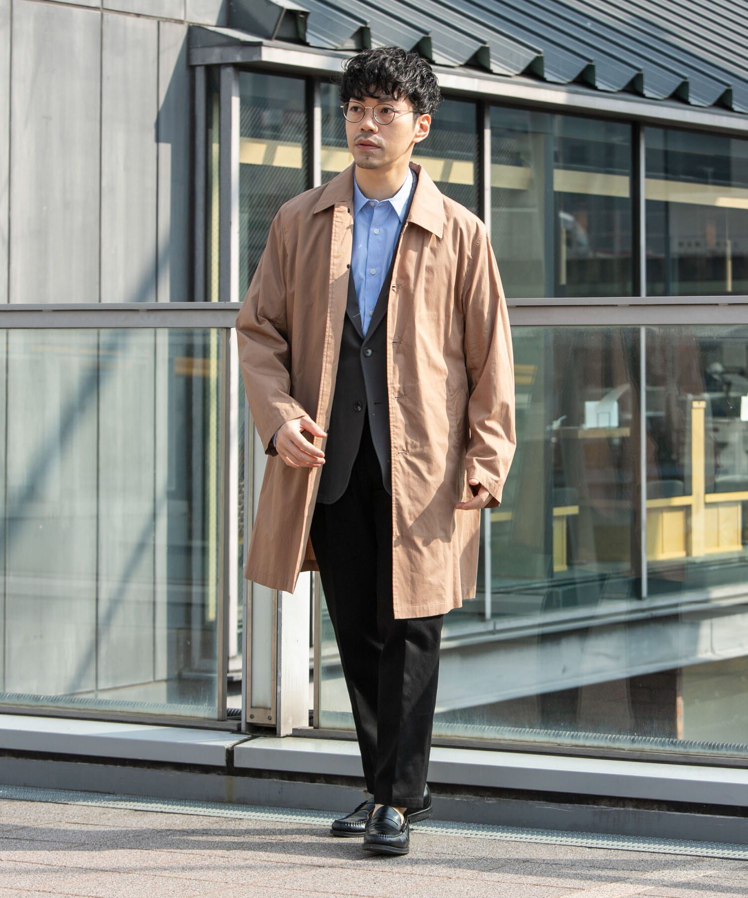 URBAN RESEARCH ROSSO「『撥水』タイプライタースプリングコート」|ステンカラーコート|