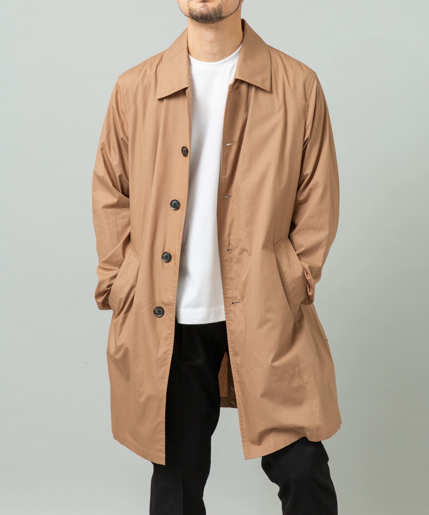 URBAN RESEARCH ROSSO「『撥水』タイプライタースプリングコート」|ステンカラーコート|