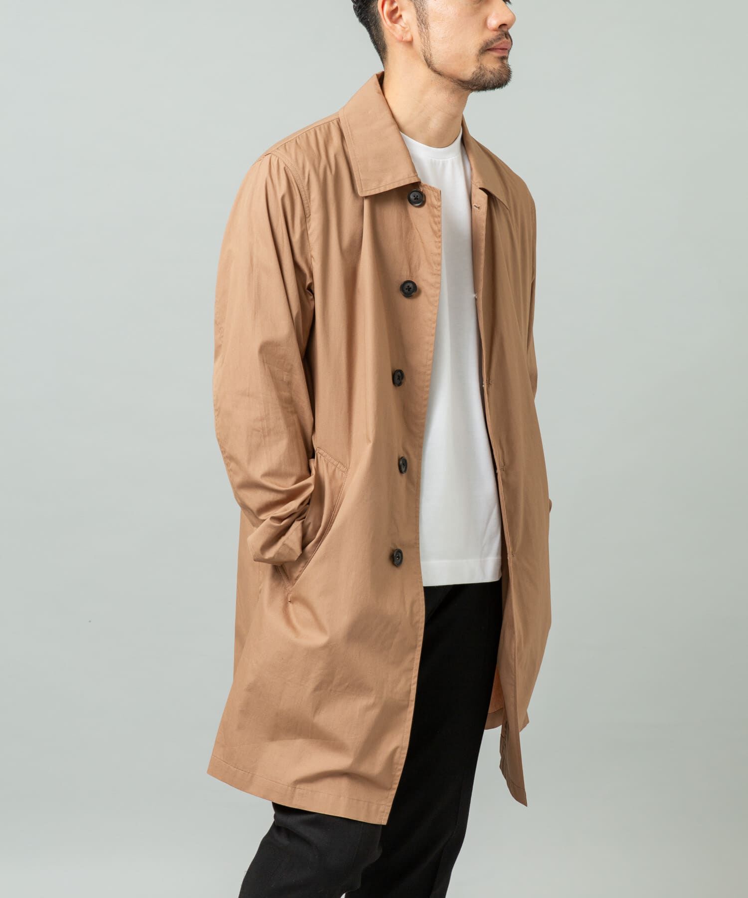 URBAN RESEARCH ROSSO「『撥水』タイプライタースプリングコート」|ステンカラーコート|