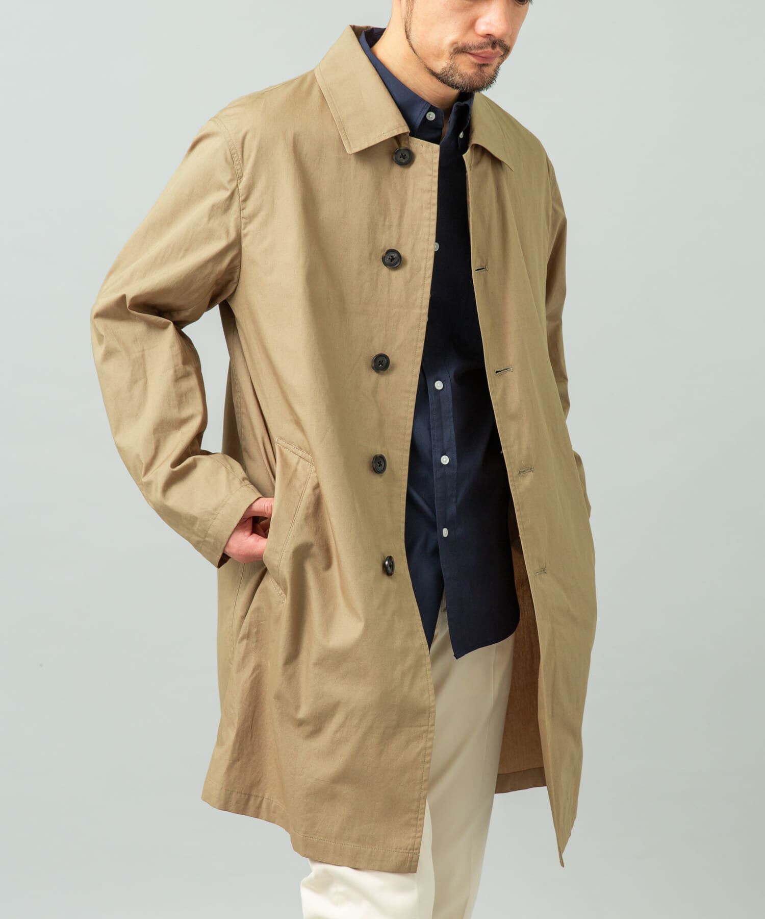 URBAN RESEARCH ROSSO「『撥水』タイプライタースプリングコート」|ステンカラーコート|