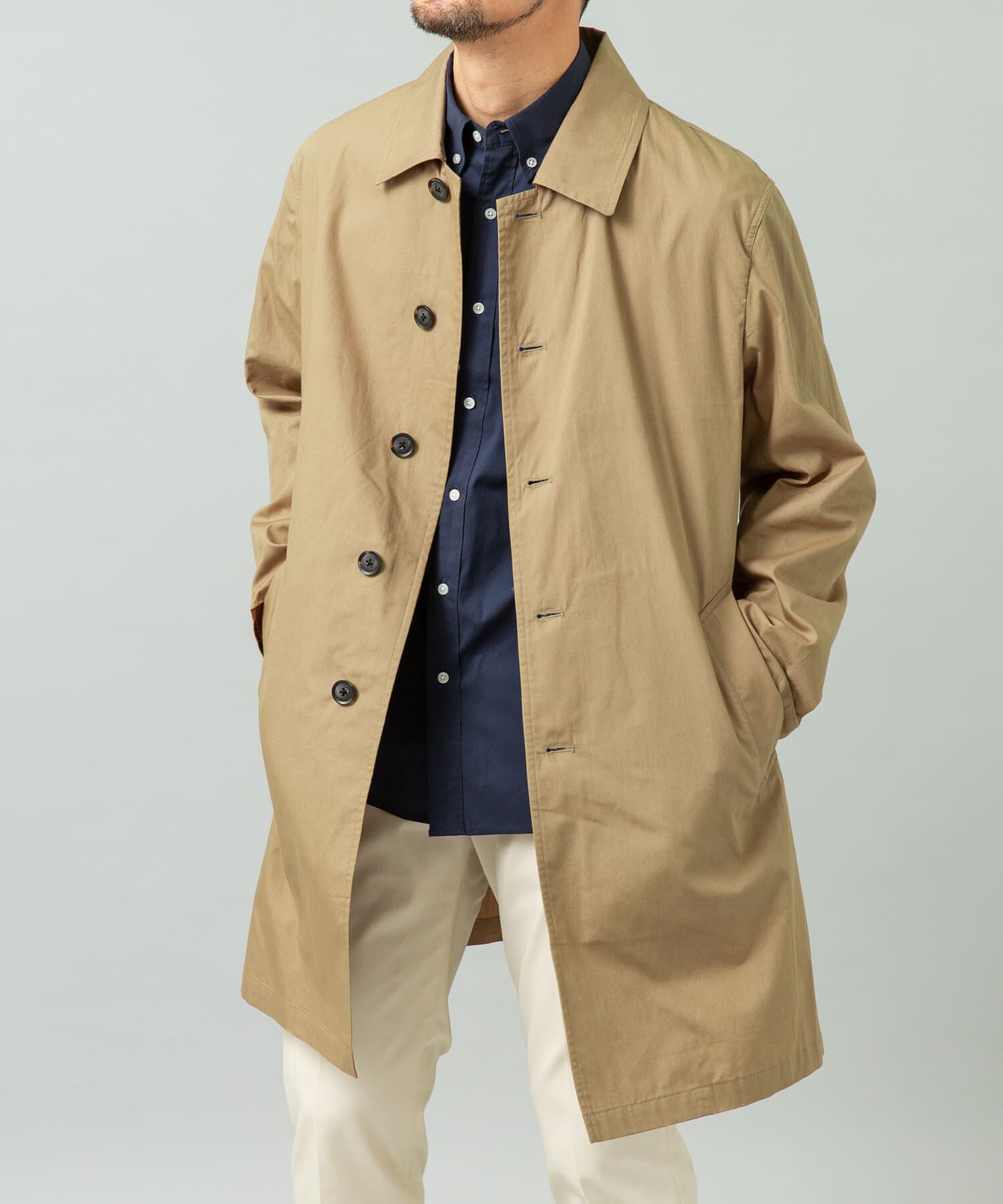 URBAN RESEARCH ROSSO「『撥水』タイプライタースプリングコート」|ステンカラーコート|